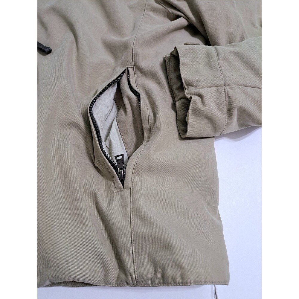Marc New York Soft Shell Bomber Jacket Men XL Khaki Fleece Lined Coat Harrington - Picture 7 of 15